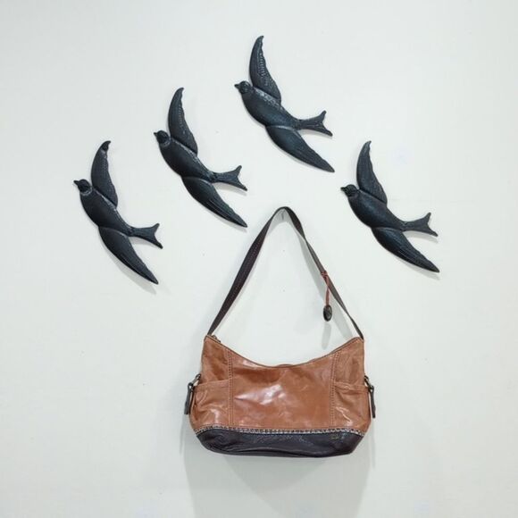 The Sak Kendra Multi Pocket Brown Leather Hobo Shoulder Handbag Satchel Purse - Picture 1 of 11